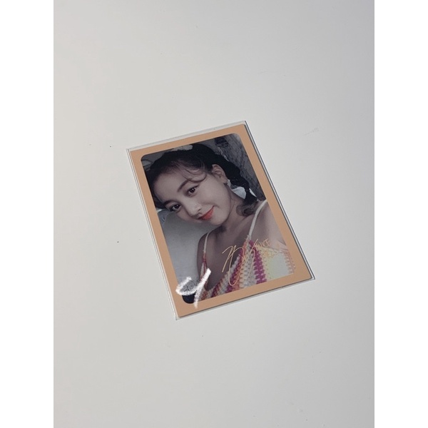 jihyo summer nights sn pc photocard selfie yellow border twice