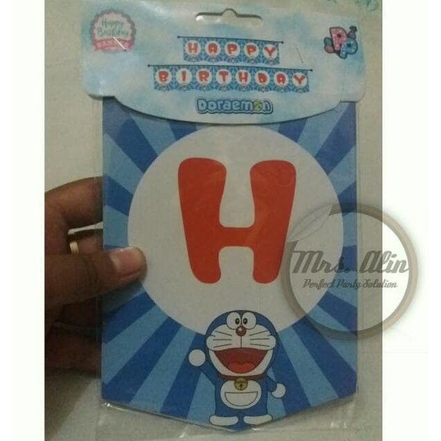 Banner Ulang Tahun Doraemon / Banner Ultah Doraemon / Banner Happy Birthday / Banner HBD