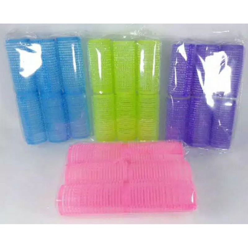 ROLL RAMBUT ISI 6pcs ROL RAMBUT REKAT UK 2CM KECIL GROSIR