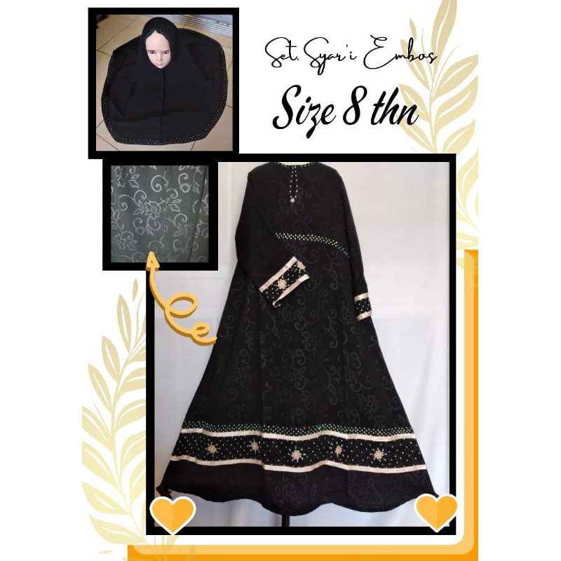 set gamis temboro anak 8thn