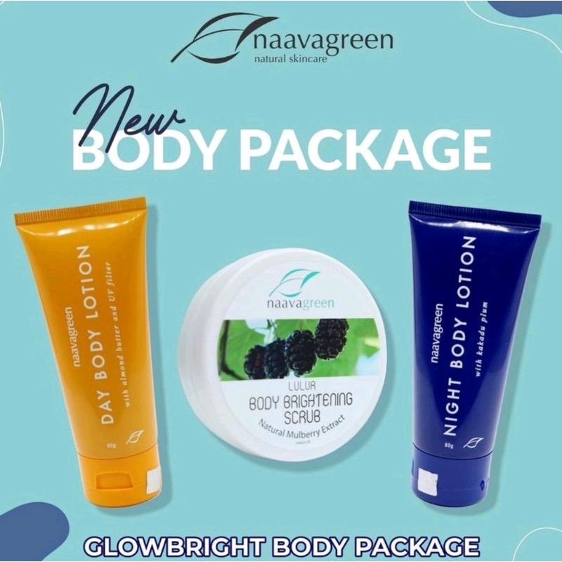GLOWBRIGHT BODY PACKAGE NAAVAGREEN/ PERAWATAN TUBUH NAAVAGREEN