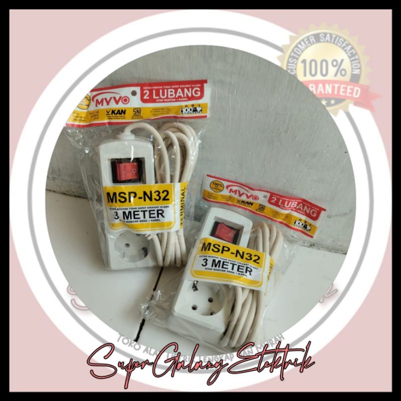 Stop Kontak Arde + Kabel 3M ( 2L, 3L, 4L, 5L)