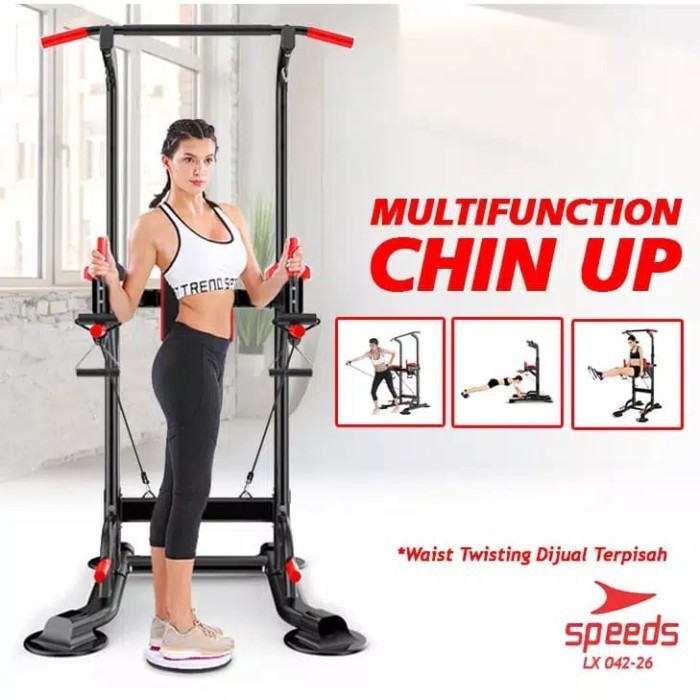 alat olahraga home gym multi gym fitness pull up Chin up Power Tower
