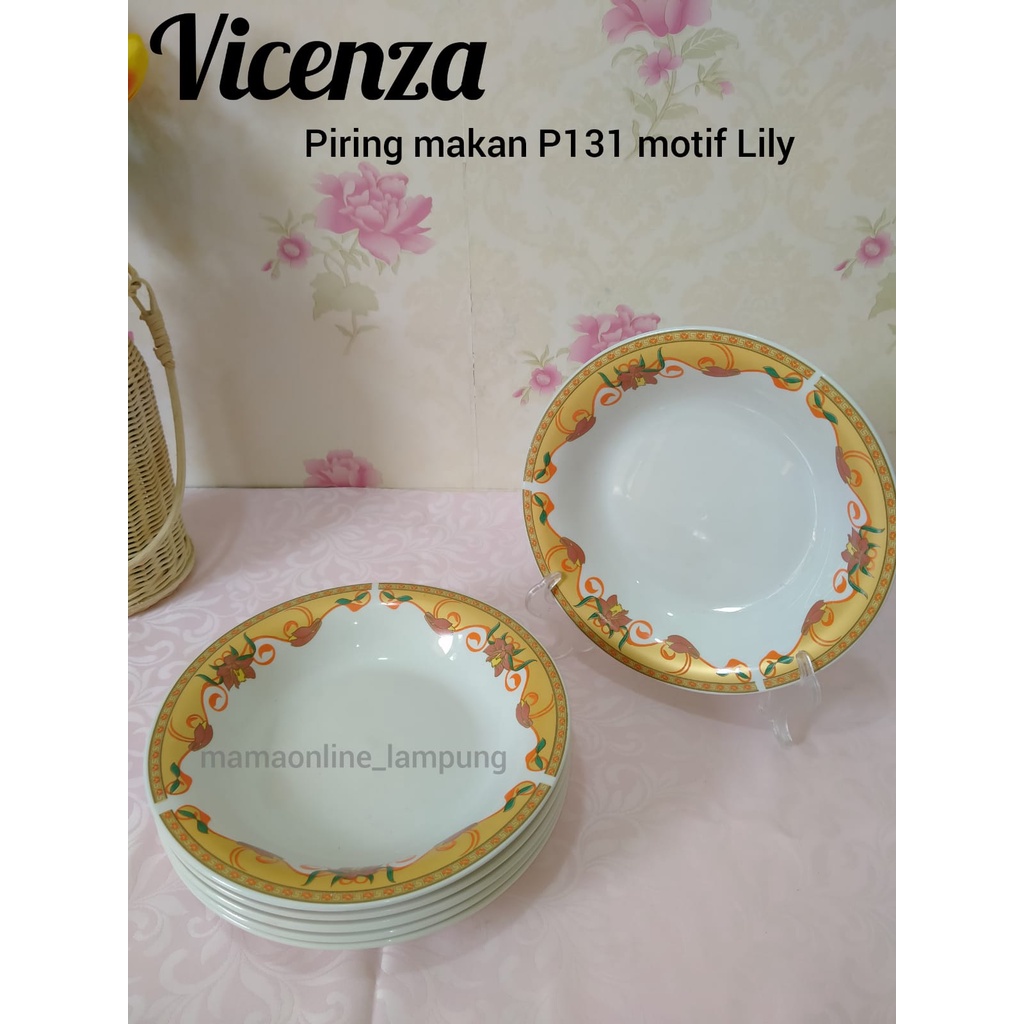 Piring Makan P131 Motif Lily Vicenza