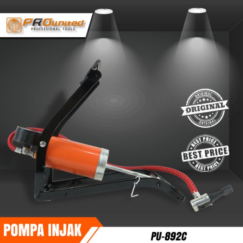 POMPA INJAK / POMPA SEPEDA / MOTOR / MOBIL PRO UNITED HEAVY DUTY