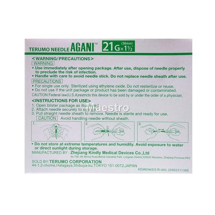 Terumo Needle Agani 18G 19G 20G 21G 22G 23G 24G 25G 26G 27G 28G 29G 30 Berkualitas