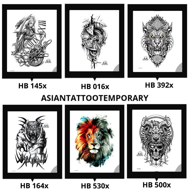 DESIGN TATTO TERBARU HALF ARM /ASIANTATTOO ASIA temporer tato ORIGINAL