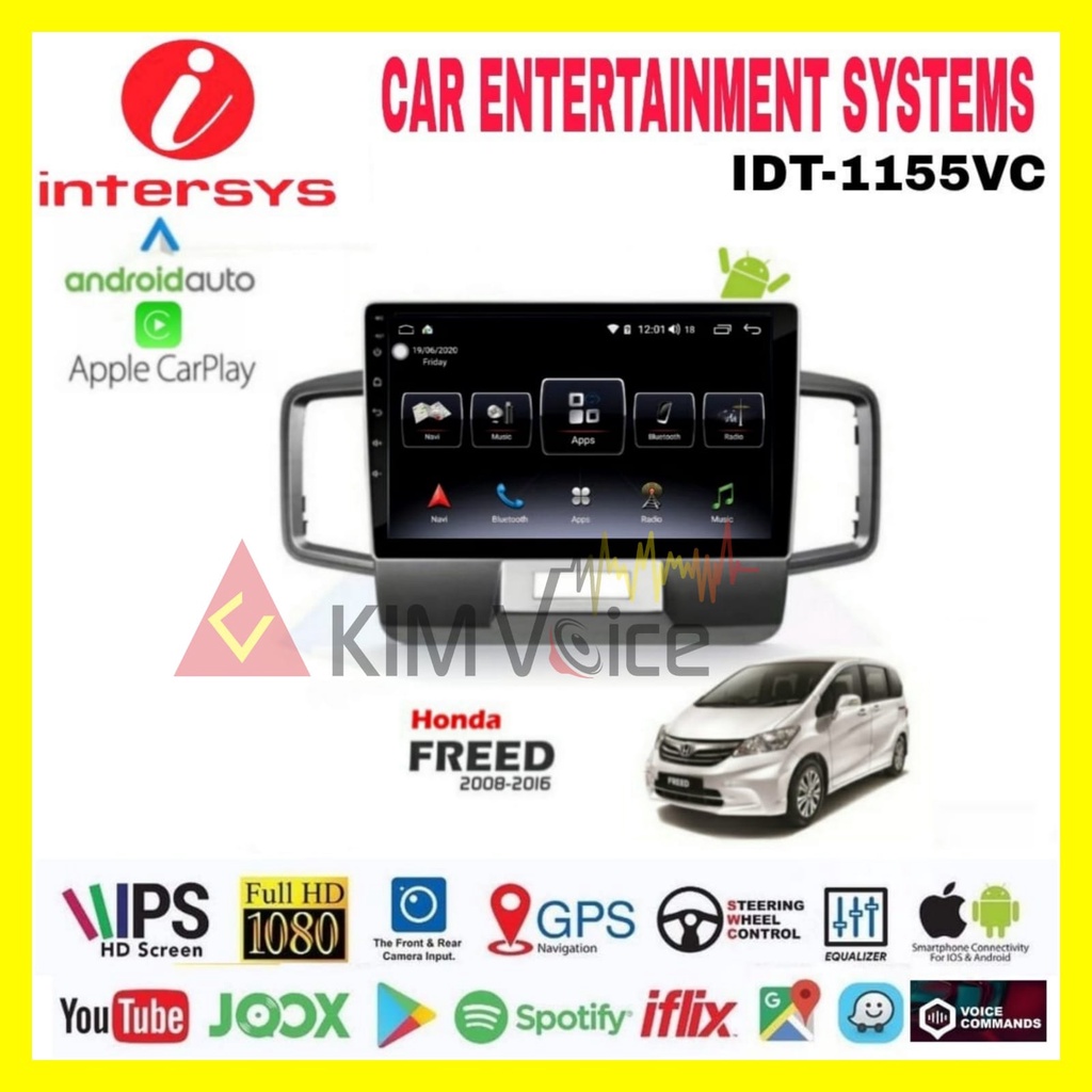 Head unit Android Intersys 10 Inch OEM Honda Freed soket pnp