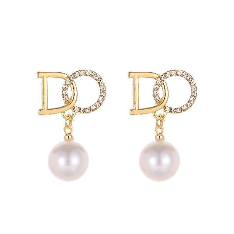 Anting Mutiara Bunga ins Temperamen all-match Desain Wanita earrings ear clip