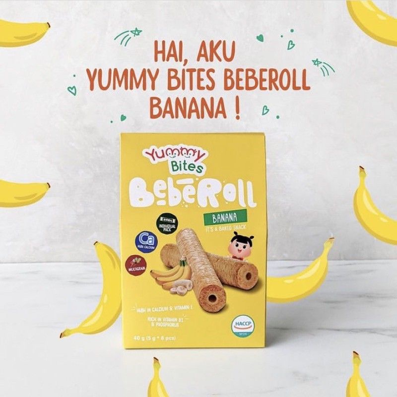 YUMMY BITES Beberoll Bebe Roll 6 Rasa 40gr 40 gr / Biskuit Bayi / Snack Bayi