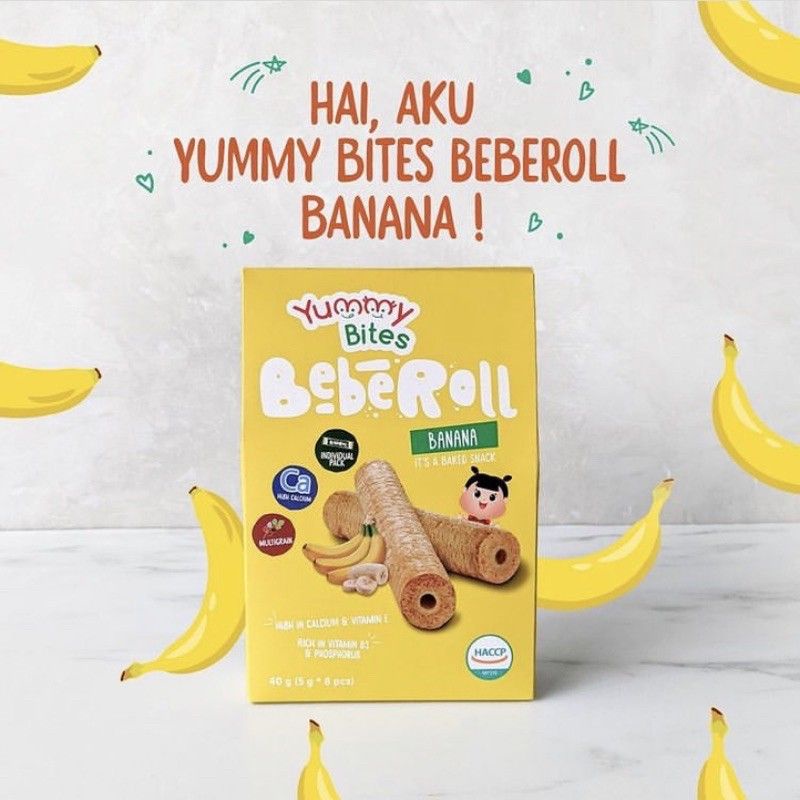 YUMMY BITES Beberoll Bebe Roll 6 Rasa 40gr 40 gr / Biskuit Bayi / Snack Bayi