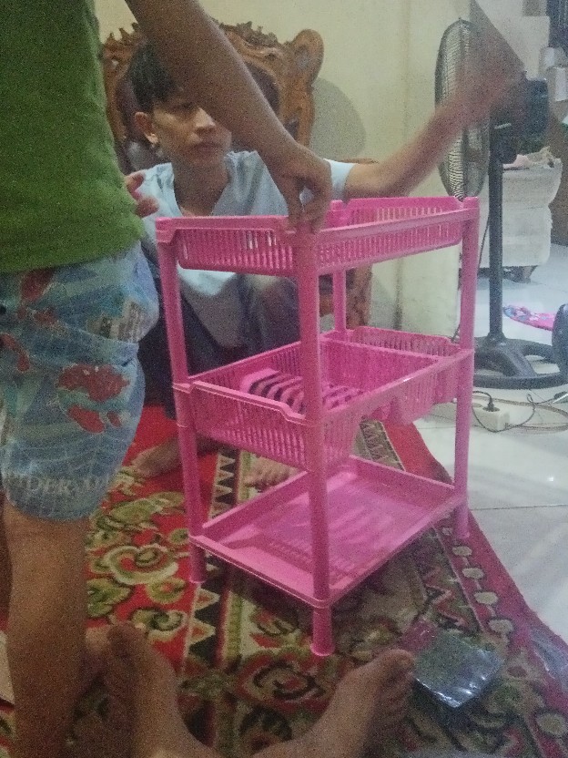 Rak Dapur Plastik 3 Susun Simple Modern