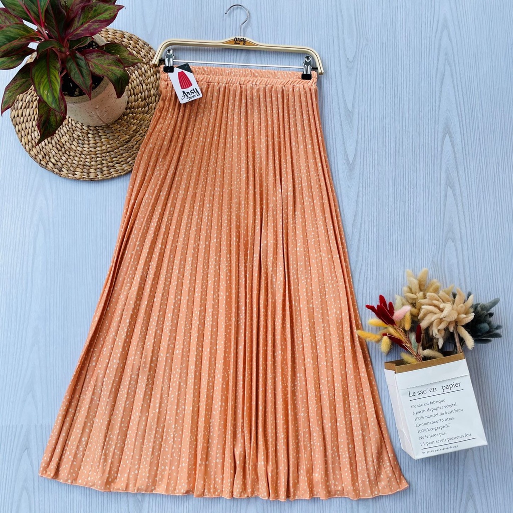 Renira Skirt Bawahan Rok Wanita - Hyget Premium All Size-ORANGE1