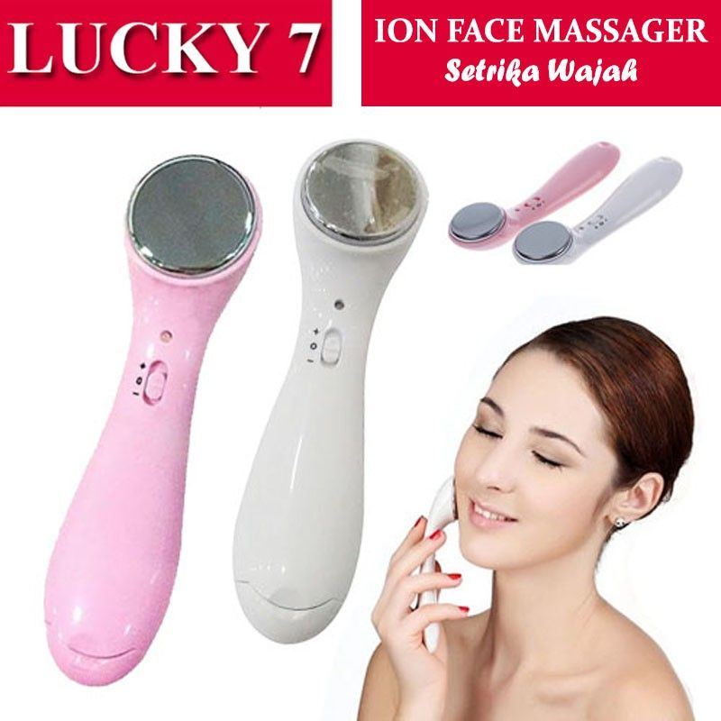 DE3 [ ION FACIAL MASSAGE ] Setrika Wajah Alat Pemijat Dan Pengencang Kulit Wajah Anti Anging