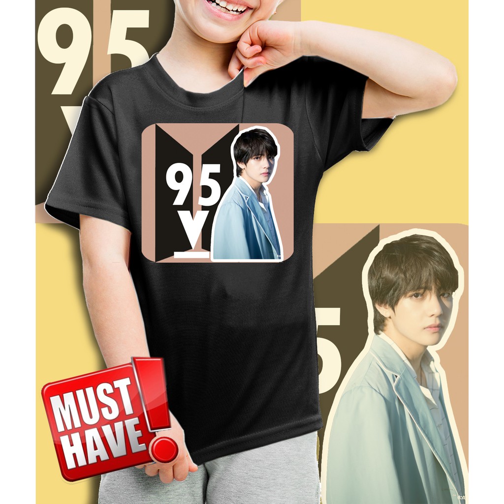 Kaos/baju anak BTS - 95 V - 001 (size anak 1 - 10 tahun)