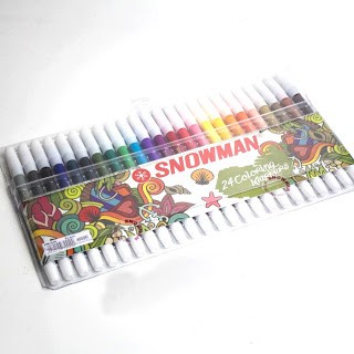 

Spidol Loos Kecil Snowman set 24 Warna - SHESB