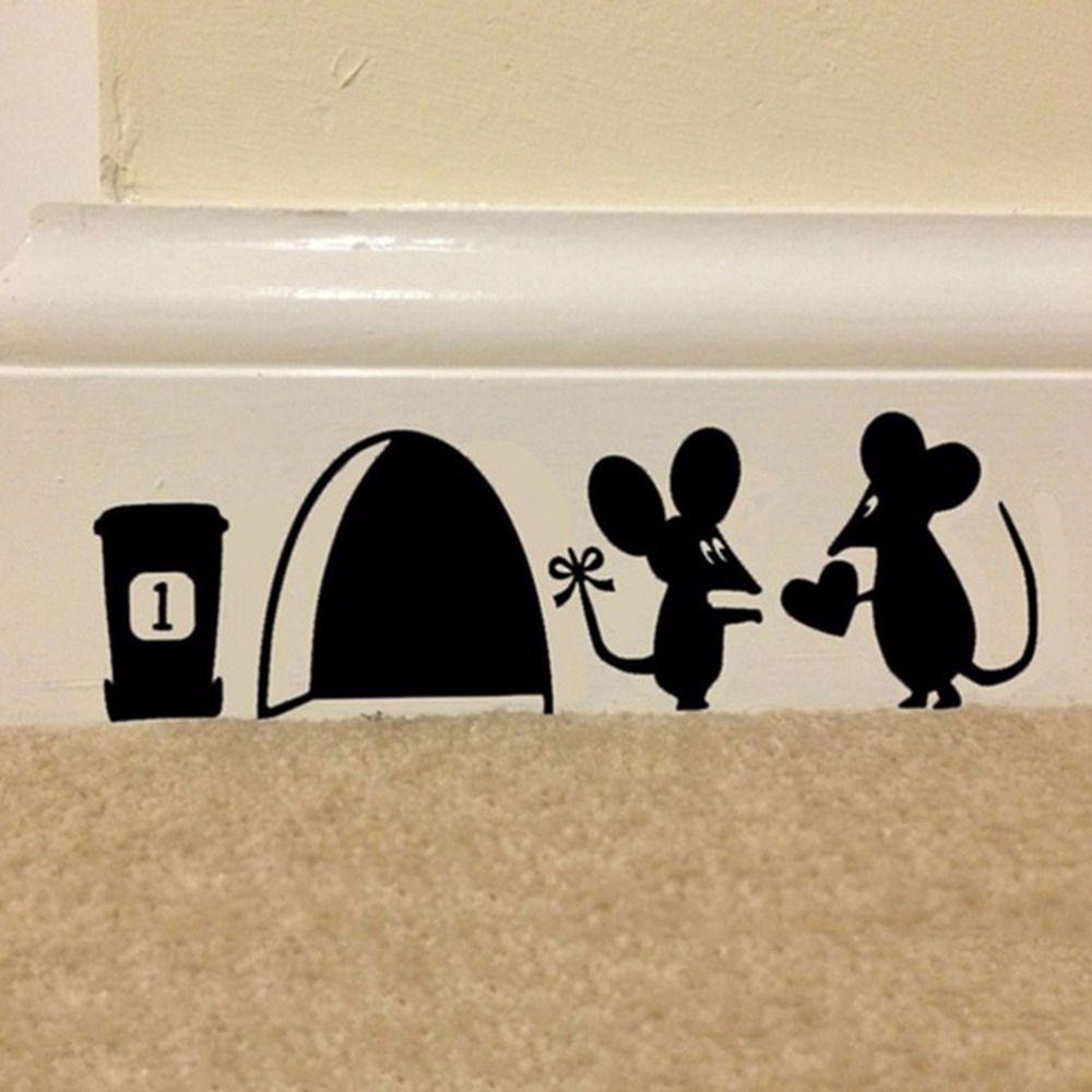 [Elegan] Mouse Stiker Dinding Removable Kartun Untuk Ruang Tamu Self-adhesive Living Room PVC Nursery Sticker