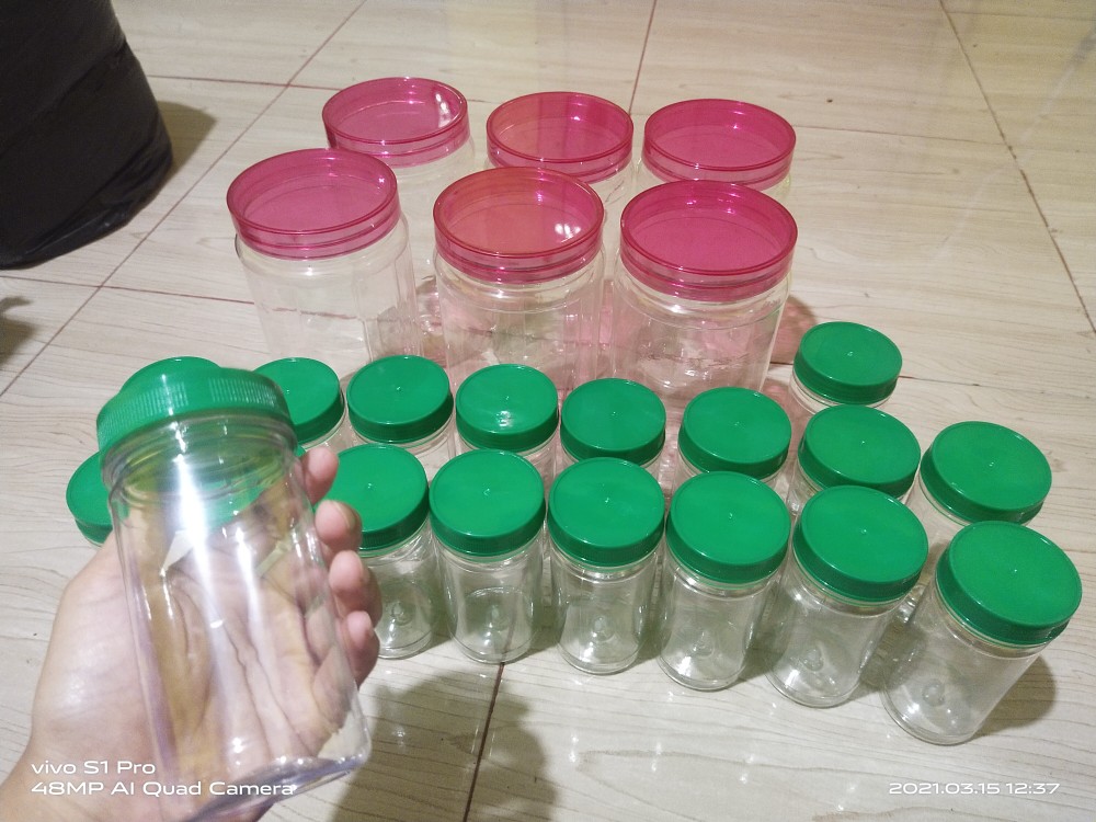 Toples Plastik Pet Tinggi Bulat 200 Ml