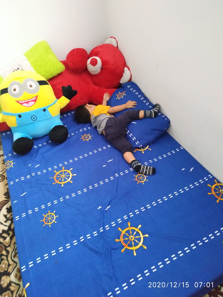 Hs Sprei Fitted 120x200 Kintakun Dluxe Rose, Pirate Blue, Giraffe,