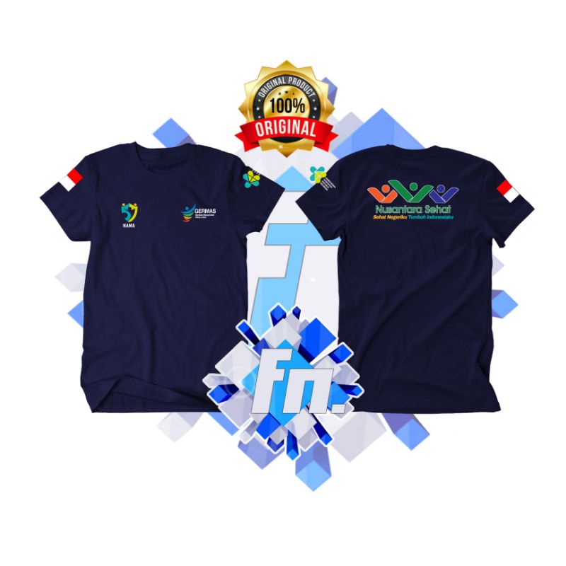 KAOS PENDEK KEMENKES GERMAS HARI KESEHATAN NASIONAL NUSANTARA SEHAT / SEHAT NEGERIKU TUMBUH INDONESI