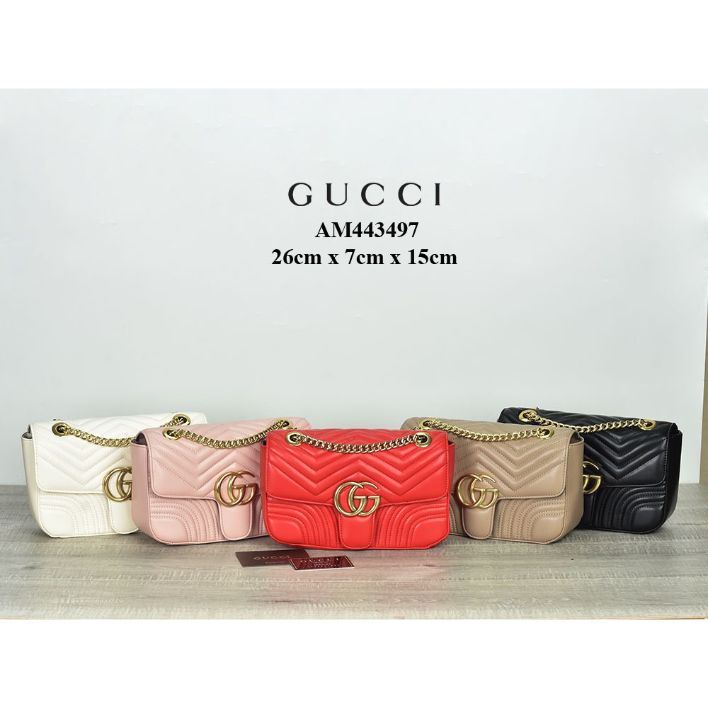 supplier tas branded Tas Gucci Shoulder GG Marmont Matelasse Semprem AM443497