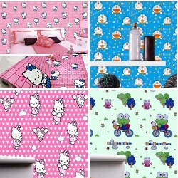 Wallpaper dinding 3d kamar tidur / Wallpaper dinding kamar tidur anak wallpaper stiker dinding rumah Motif Kartun Lucu Ukuran 45cm x 8M Gh167