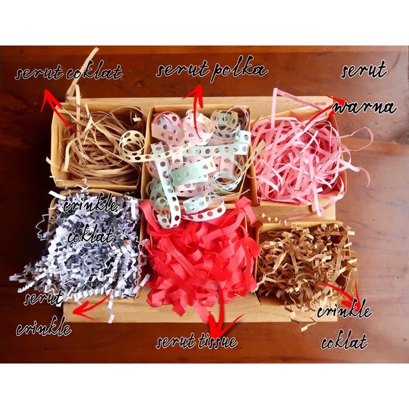 

Kertas cacah kertas serut shredded paper kertas potonguntuk alas packing produk