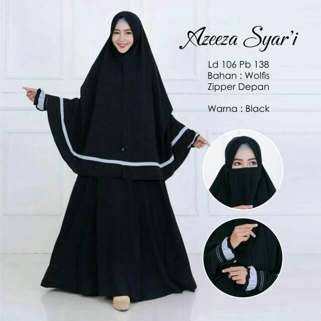 Gamis set azeeza syar'i