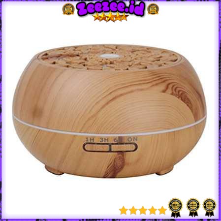 Kongyide Air Humidifier Aromatherapy Diffuser Wood 550ml - J-109 [Coklat Muda]