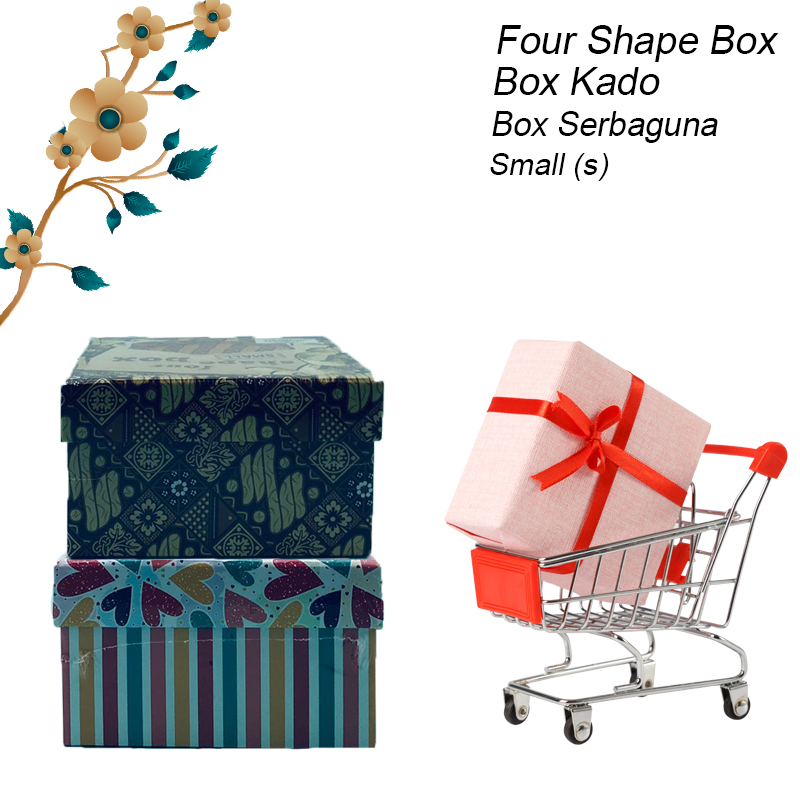 * Kiky * Four Shape Box * Kotak * Kado * Serbaguna * Small (S)