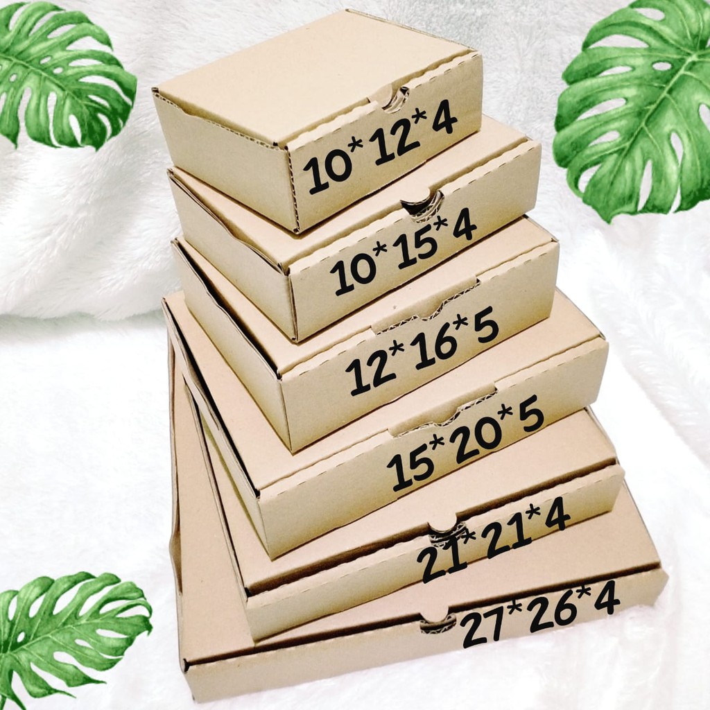

(ISI 10 KARDUS) KARDUS DUS DIE CUT TEBAL MURAH KOTAK PACKING BAJU/MAKANAN/PIZZA/AKSESORIS