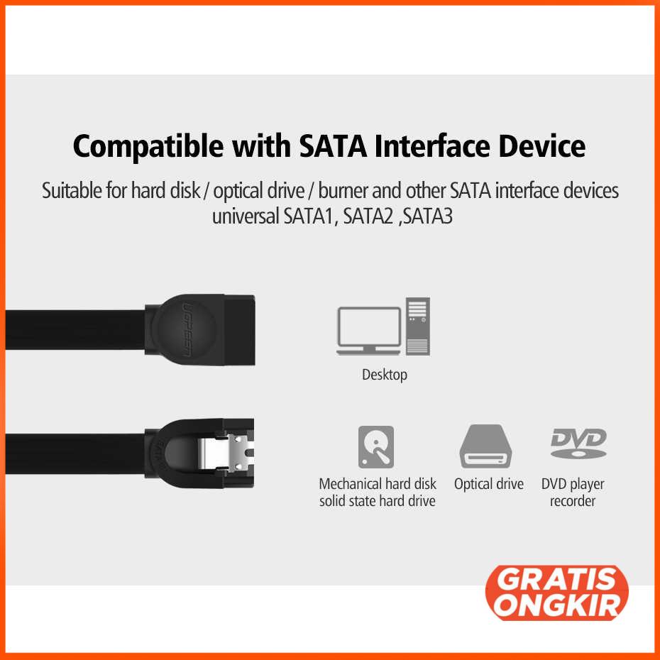 UGREEN Kabel SATA 3.0 HDD SSD 50cm