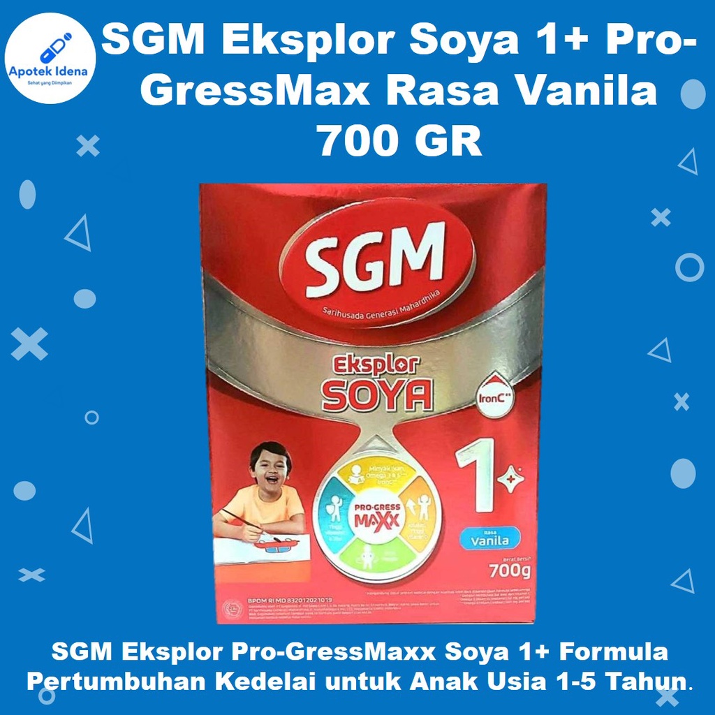 

SGM Eksplor Soya 1+ Pro-GressMax Rasa Vanila 700 GR Susu Formula Pertumbuhan Anak Usia ( 1-3 tahun ) Alergi Susu Sapi