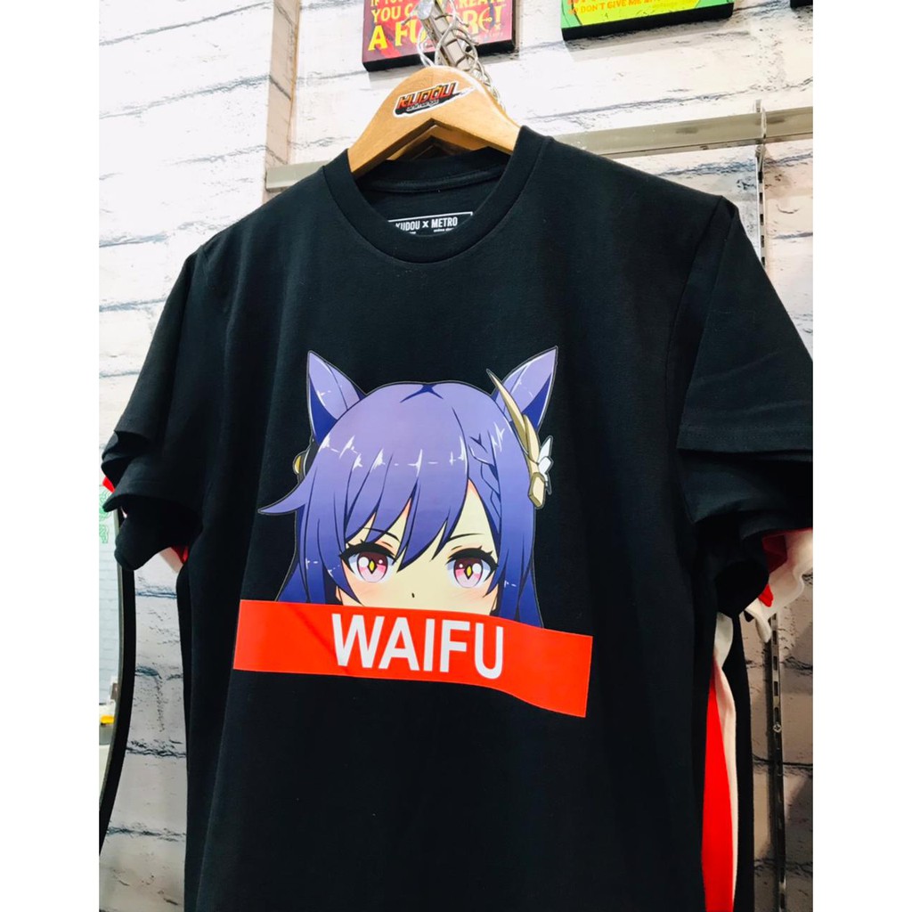 Tshirt Keqing as Waifu Genshin Impact Kawaii Girl Character