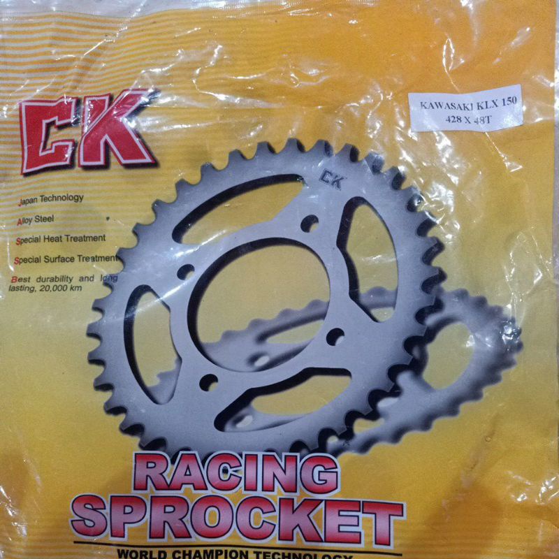 GER GEAR GIR BELAKANG KLX D-TRACKER 428-48T,48T,50T MADE IN MALAYSIA SWEEPPP JUUOOOOZZZZZ CK RACING SPROCKET-3
