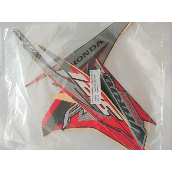 Jual Striping Lis&Stiker Body&Stiker Vario 125 Techno 2014 Hitam Merah Dijamin Ori