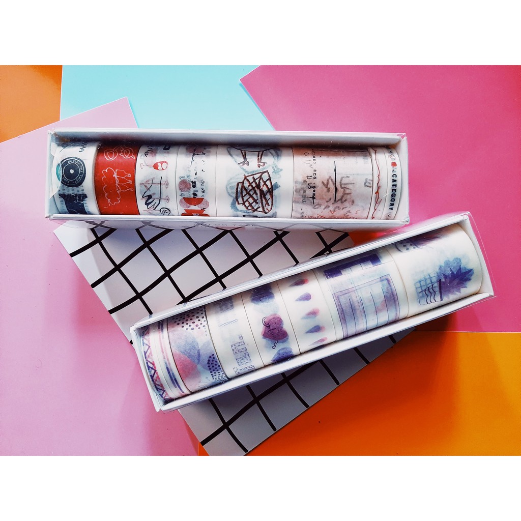 

SIMNO Tape Washi Color Tape Purple Set (8pcs)