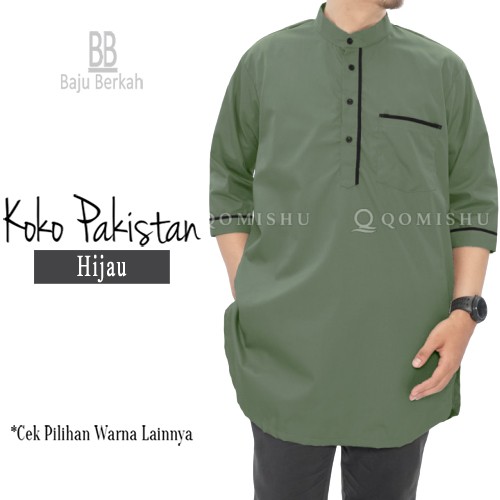 Koko Pakistan Kurta QOMISHU Pria Muslim QAP | Shopee Indonesia