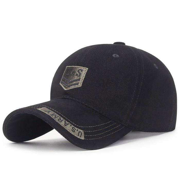 Baseball cap : US ARMY - Topi baseball topi pria topi wanita - BLACK