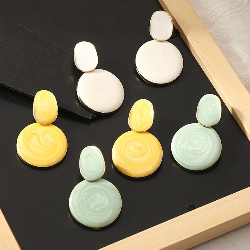 Hu Hu Hu Hu Hu Alat Bantu Pasang Kacamata♡ 1 Pasang Anting Kait Gantung Wanita Desain Geometri + Rumbai Ringan Anti Pudar Untuk Pesta