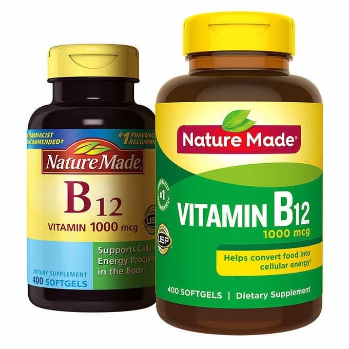 Nature Made Vitamin B12 1000 mcg., 400 Capsules.