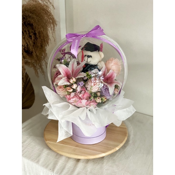 

INBLOOM FLORIST/ EMILY BOX | Korean Flower balloon box | Hadiah graduation | birthday | Hadiah birthday | hadiah anniversary | graduation