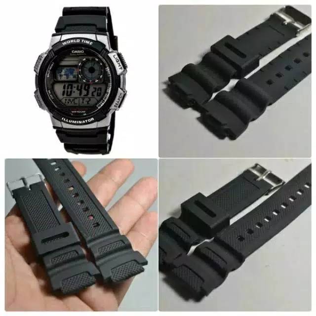 TALI STRAP JAM CASIO SGW400 SGW-400 SGW 400 FREE PEN RUBBER TALIJAM