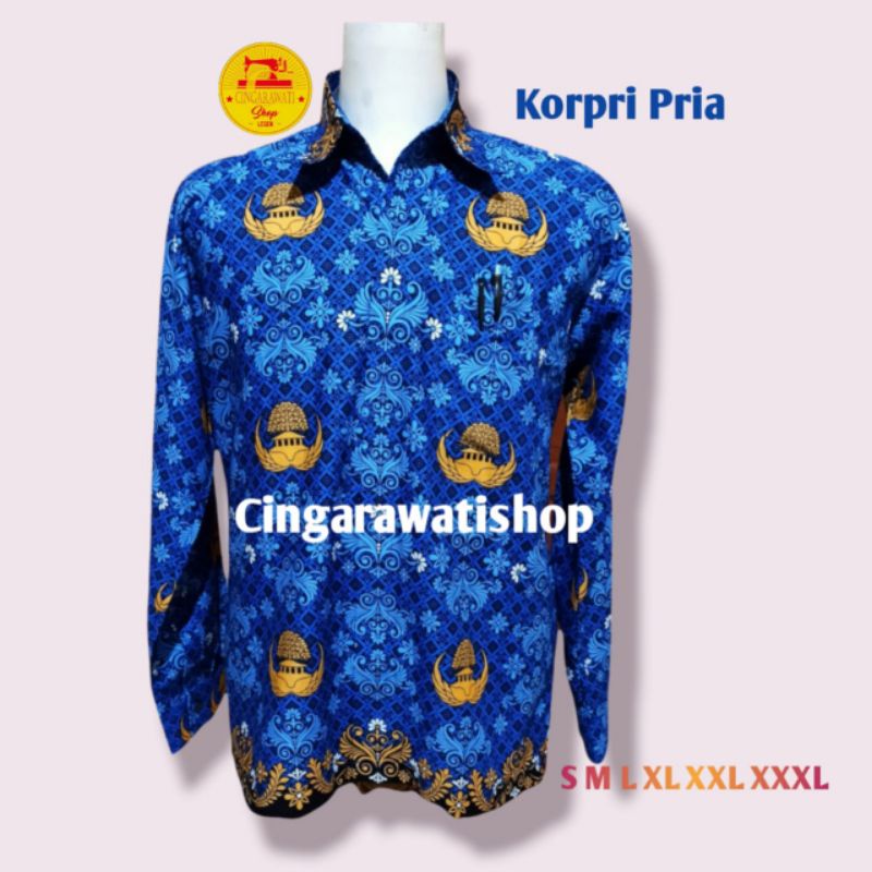 Baju Seragam Korpri Pria Batik Korpri Pria Terbaru 2022 Kemeja Korpri Pria Baju Korpri Terbaru