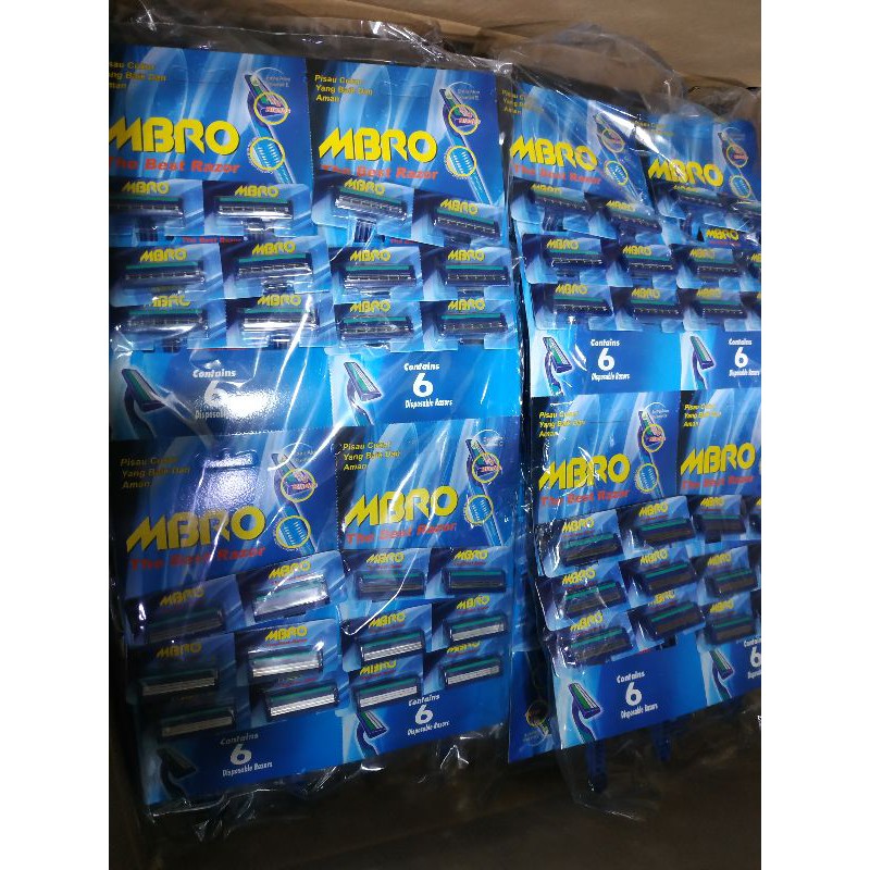 Gagang Cukur Biru 3pisau