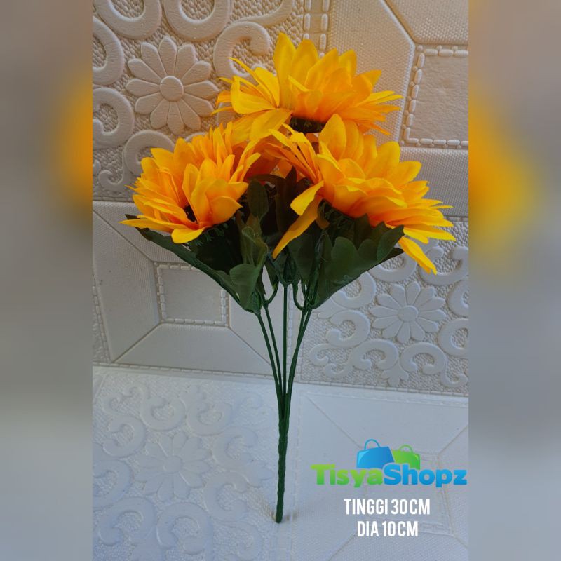 Bunga MATAHARI BESAR / SUNFLOWER Bunga Artificial [ TANPA POT]-4