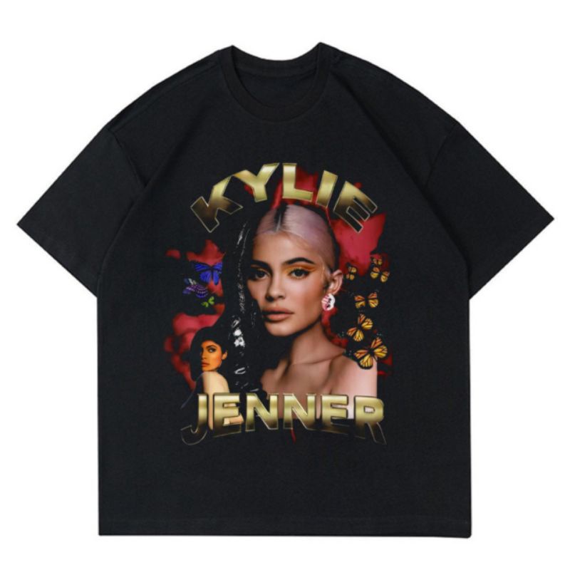 KAOS KYLIE JENNER | BUTTERFLY | BAJU | T SHIRT | BOOTLEG | VINTAGE | | OVERSIZE | TEE