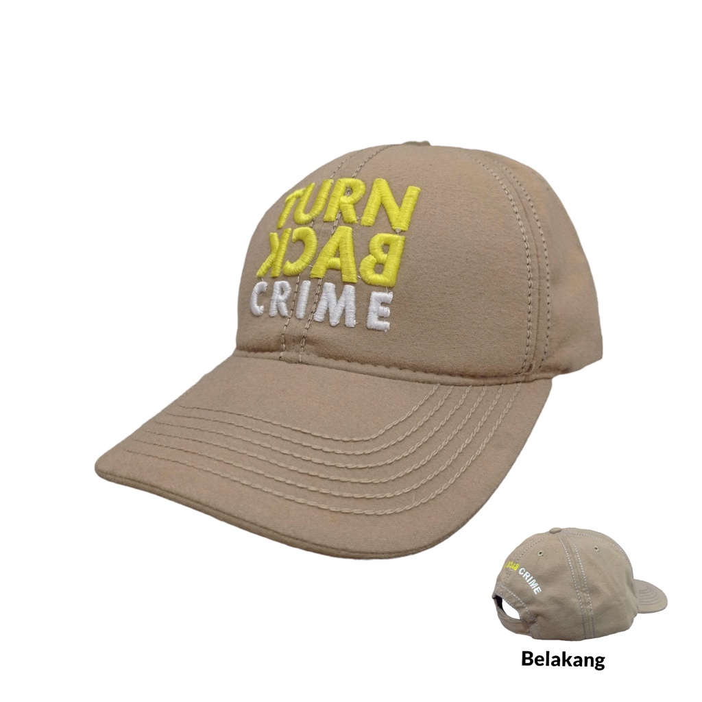 Topi TURN BACK CRIME kanvas khaki