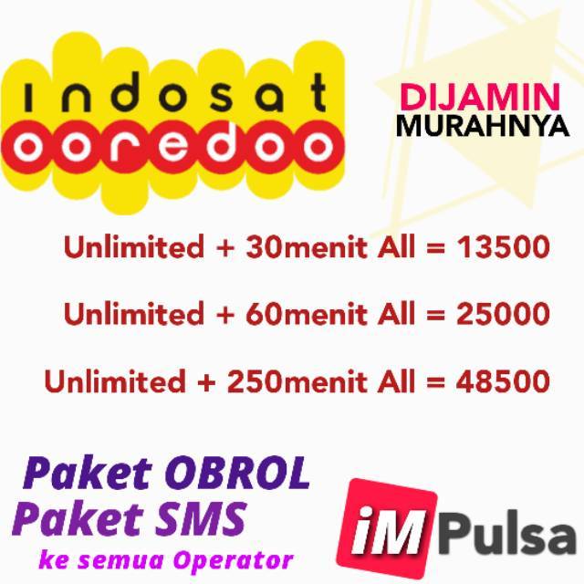 [TERMURAH] Paket Telepon dan SMS Indosat Oreedoo All Operator