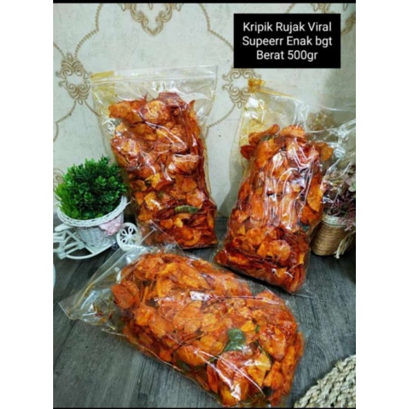 

keripik singkong rujak daun jeruk